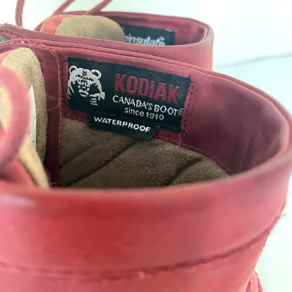 Kodiak Canada's Red womens waterproof leather boots size 8 - Picture 10 of 15